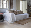 Choosing optical white colour for your couch cover not only offers protection but also brings a timeless elegance to your home interior.