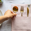 Quartz Rose linen cutlery holder will make your table setting look neat and tidy. Decorative cutlery pouch can be paired with table napkins or other table linens, mixed or matched.