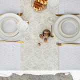 Give your table a touch of distinction and decoration with our royal floral pattern linen table runner. Use the table runner on its own or combine it with a linen tablecloth, placemats or napkins.