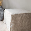 Introducing our new royal floral pattern linen ottoman cover – the ultimate solution for giving your ottoman a fresh look and upgrading your interior effortlessly.