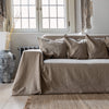 Our heavy rustic unbleached linen couch cover a stylish way to change up the look of the room. If you're a pet owner, rest assured that your beloved companions can enjoy lounging on the couch without causing any damage.