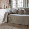 Our heavy rustic unbleached linen couch cover a stylish way to change up the look of the room. If you're a pet owner, rest assured that your beloved companions can enjoy lounging on the couch without causing any damage.