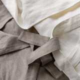 Rustic and antique white linen his and hers bathrobe gift set in heavyweight 260 g/m² European linen
