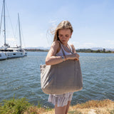 Rustic linen Frankie bag designed and made for a long, comfortable and sustainable use.