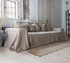 Our heavy rustic unbleached linen couch cover a stylish way to change up the look of the room. If you're a pet owner, rest assured that your beloved companions can enjoy lounging on the couch without causing any damage.