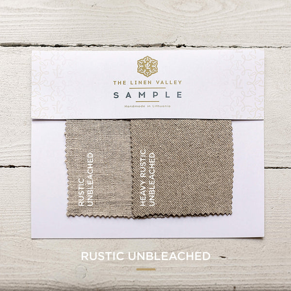 Samples in the photo -Rustic Unbleached.