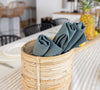 Introducing our teal blue linen napkins set, designed to elevate your dining experience with a touch of warmth and charm. Crafted with care, these napkins are the perfect companions for your culinary adventures.