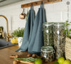 The teal blue tea towels made of natural linen are durable, making them the ideal companions for your daily culinary adventures. Carefully crafted, our linen tea towels are not only practical but also add colour and sophistication to your kitchen.