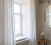 Our optical white linen curtains with ruffles are designed and made to give your home unique and timeless charm. Linen curtains would complement interiors from minimalistic, Scandinavian or modern to Mediterranean or classical style.