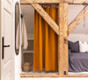 Our tie top amber yellow linen curtains are designed and made to give your home unique and timeless charm. Linen curtains would complement interiors from minimalistic, Scandinavian or modern to Mediterranean or classical style. 