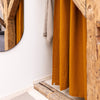 Our tie top amber yellow linen curtains are designed and made to give your home unique and timeless charm. Linen curtains would complement interiors from minimalistic, Scandinavian or modern to Mediterranean or classical style. 