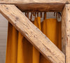 Our tie top amber yellow linen curtains are designed and made to give your home unique and timeless charm. Linen curtains would complement interiors from minimalistic, Scandinavian or modern to Mediterranean or classical style. 
