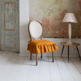Our amber yellow linen slipcovers offer both practicality and aesthetic appeal. The covers will protect dining chairs from spills and stains, also enhance the visual appeal of your space with their timeless natural style. Slipcovers will simply change your chairs' appearance and provide an elegant solution.