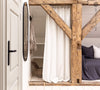 Our tab top Antique white linen curtains are designed and made to give your home unique and timeless charm. Linen curtains would complement interiors from minimalistic, Scandinavian or modern to Mediterranean or classical style.