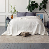 Antique white linen bedspread will refresh and redefine your sleeping area.
Whether you prefer to complement existing interior or change the style of your bedroom, it will offer the flexibility and adaptability to effortlessly enhance any space.