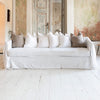 Introducing our Antique White linen couch covers, meticulously crafted to enhance the beauty and functionality of your sofa. Designed to shield your couch from daily spills and stains, these covers offer both practicality and elegance.