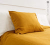 Sometimes it takes just a small detail to make a home interior complete, perfect and unique. And that little detail could be our amber yellow linen pillow sham.