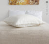 Antique White Linen Throw Pillow with Zipper