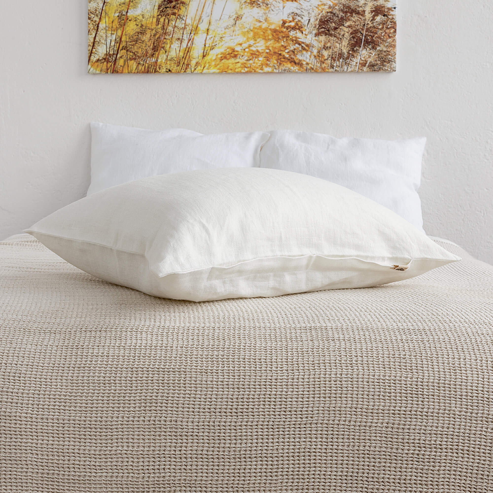 Sometimes just a small detail makes home interior complete, perfect and unique. That little detail could be our antique white linen throw pillow. 