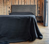 Black Linen Bedspread