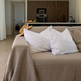 Sometimes it takes just a small detail to make a home interior complete, perfect and unique. And that little detail could be our bright white linen pillow sham with zipper.