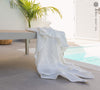 Bright white linen has excellent breathability and good antimicrobial properties, so towels dry faster and are free from mould, germs or unpleasant odours.