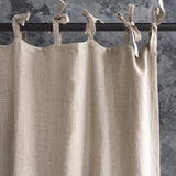 Our tie top rustic linen curtains are designed and made to give your home a unique and timeless charm, and no matter the style of your home, linen can fit into any interior.