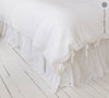 Present our luxurious bright white linen duvet cover Set, designed to elevate both the aesthetic appeal and comfort level of your bedroom.
