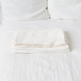 Introducing our luxurious optical white linen flat sheet, crafted to elevate the comfort and aesthetics of your bedroom.
Made from high-quality linen, renowned for its softness and breathability, these sheets promise to redefine your sleeping experience.