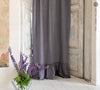 Our tie top charcoal grey linen curtains are designed and made to give your home a unique and timeless charm, and no matter the style of your home, linen can fit into any interior.