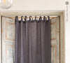 Our tie top charcoal grey linen curtains are designed and made to give your home a unique and timeless charm, and no matter the style of your home, linen can fit into any interior.