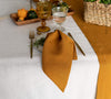 Introducing our amber yellow linen napkins set, designed to elevate your dining experience with a touch of warmth and charm.