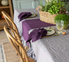 Introducing our deep purple linen napkins set, designed to elevate your dining experience with a touch of warmth and charm. Crafted with care, these napkins are the perfect companions for your culinary adventures.
