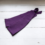 Deep purple linen curtain tie-back in heavyweight 260 g/m² European linen