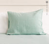 Duck Egg Blue Linen Throw Pillow