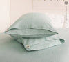 Duck Egg Blue Linen Throw Pillow