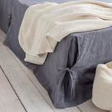 Introducing our charcoal grey linen bed valance, the perfect addition to complete your bedding look.
Whether you're looking to enhance the aesthetics of your bedroom or simply add a functional element to your bedding, our charcoal grey bed valance is a perfect choice.