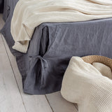 Introducing our charcoal grey linen bed valance, the perfect addition to complete your bedding look.
Whether you're looking to enhance the aesthetics of your bedroom or simply add a functional element to your bedding, our charcoal grey bed valance is a perfect choice.