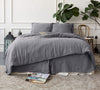 Our charcoal grey linen duvet cover set - a simple and perfect way to update your bedroom with a touch of classic luxury.