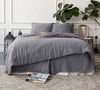 Charcoal Grey Linen Duvet Cover