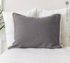 Our charcoal grey linen pillowcases will add a touch of elegance and style to your bedroom.