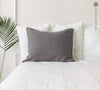 Our charcoal grey linen pillowcases will add a touch of elegance and style to your bedroom.