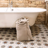 Introducing our rustic unbleached linen laundry bag, the ultimate solution for keeping your laundry organised in style.