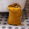 Introducing our amber yellow linen laundry bag, the ultimate solution for keeping your laundry organised in style.