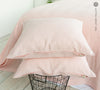 Quartz Rose Linen Throw Pillow with Zipper
