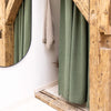 Our moss green tie top linen curtains are designed and made to give your home unique and timeless charm. Linen curtains would complement interiors from minimalistic, Scandinavian or modern to Mediterranean or classical style.