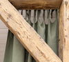 Our moss green tie top linen curtains are designed and made to give your home unique and timeless charm. Linen curtains would complement interiors from minimalistic, Scandinavian or modern to Mediterranean or classical style.