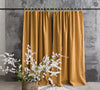 Tab Top Dusty Mustard Linen Curtain (1 pcs)