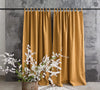 Our tab top dusty mustard linen curtains are designed and made to give your home a unique and timeless charm, and no matter the style of your home, linen can fit into any interior.