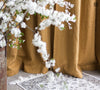 Tab Top Dusty Mustard Linen Curtain (1 pcs)